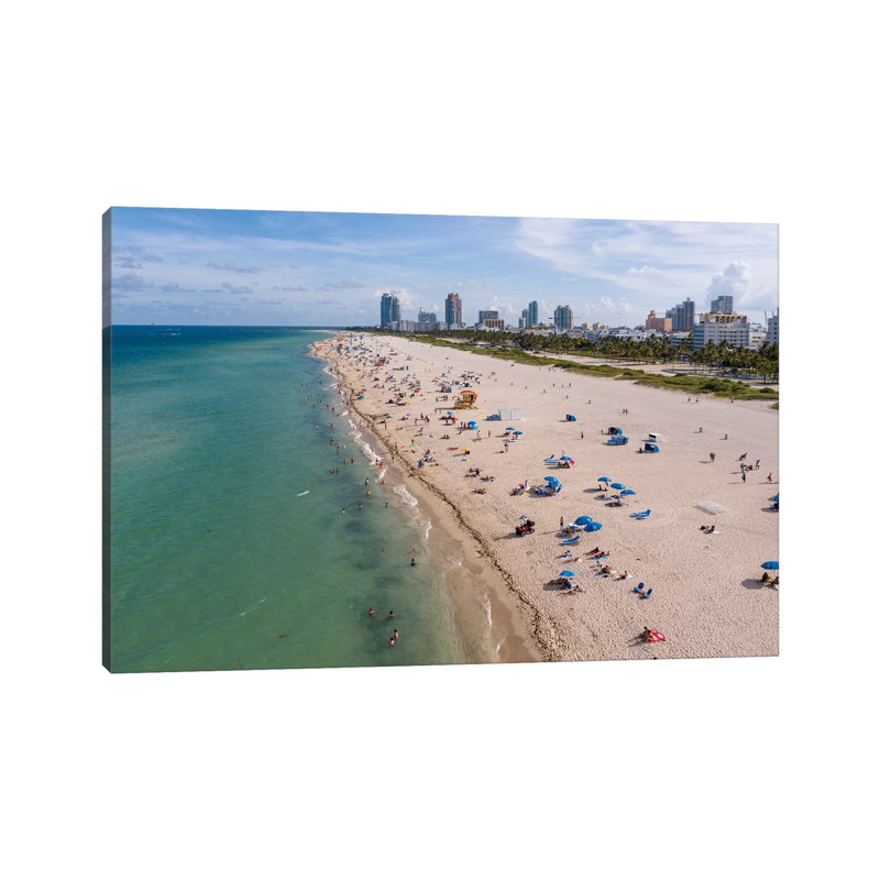 South Beach, Miami by Matteo Colombo - Gallery-Wrapped Canvas Giclée on Canvas, 20.32 cm H x 30.48 cm W, Canvas