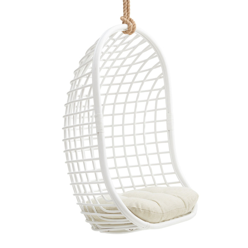1 Person Chair Hammock with Cushions, White