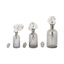 Ensemble de 3 bouteilles en verre Callum gris 13/14/16 po Orren Ellis, gris, verre, transparent, cylindre