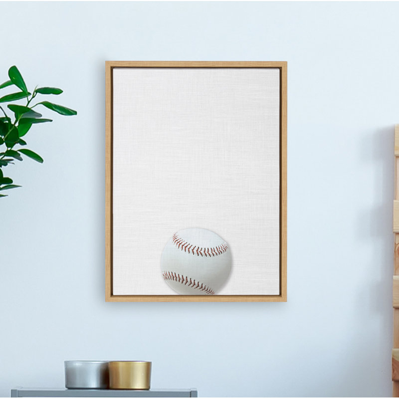 Baseball portrait colour by uniek - wrapped canvas print