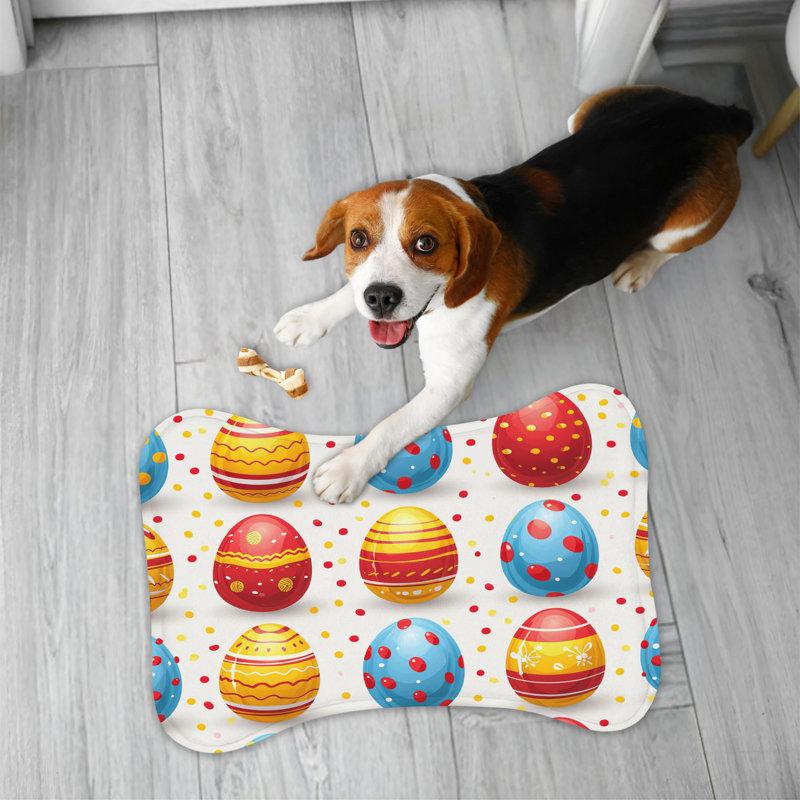 Blooming Eggs - 1 Piece Bone Shape Feeding Mat