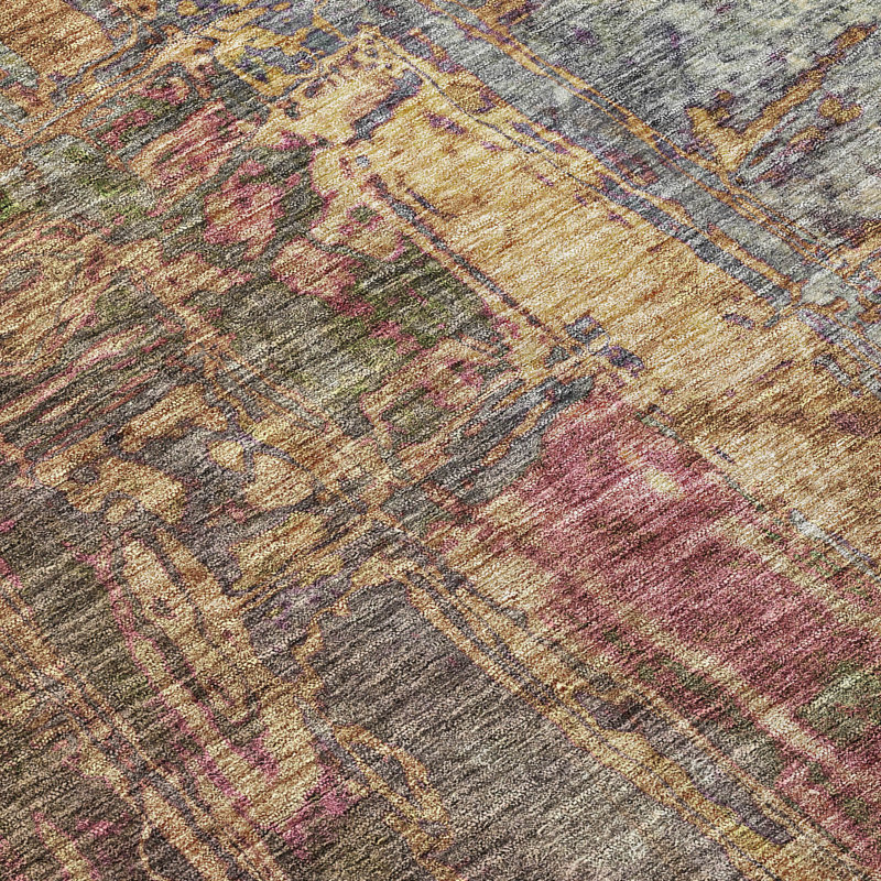 Machine Washable Indoor/Outdoor Jusino ACN2236 Abstract Rug, Rectangle 8' x 10'