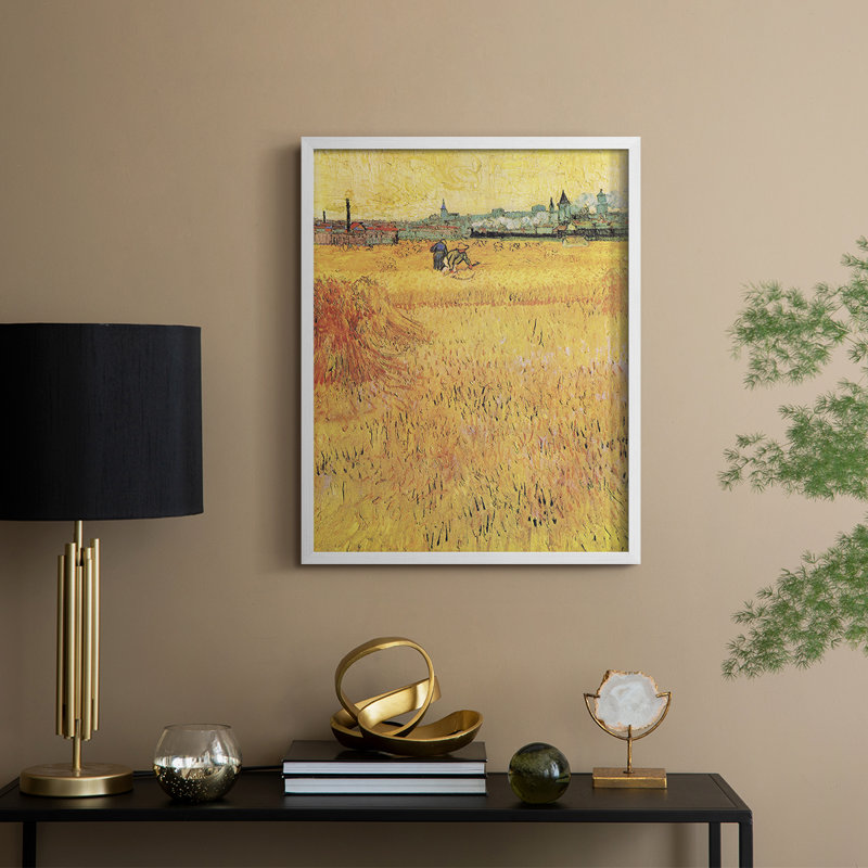 Reproduction encadrée vintage en bois massif Lxxiv, H 11 po x l 9 po, Blanc