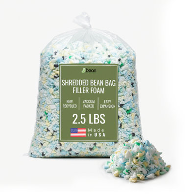 Rembourrage en mousse déchiquetée à partir de matériaux recyclés - Mousse de remplissage de sac de pois déchiquetée durable