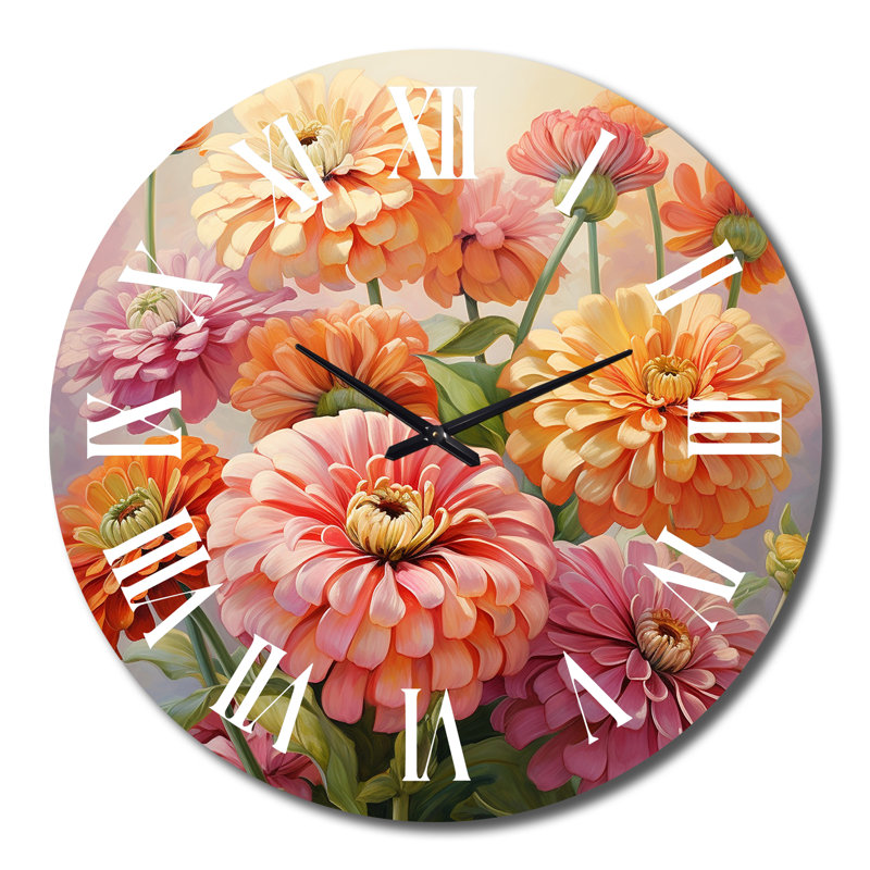 Horloge murale Zinnias, Grand
