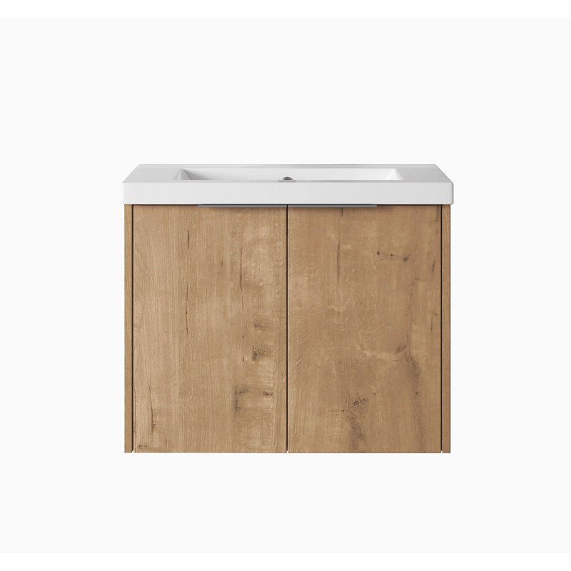 Armoire de salle de bain avec lavabo, portes à fermeture en douceur, fixation flottante, 24 po pour petite salle de bain, 24X18-00624 IMO (KD-Packing)