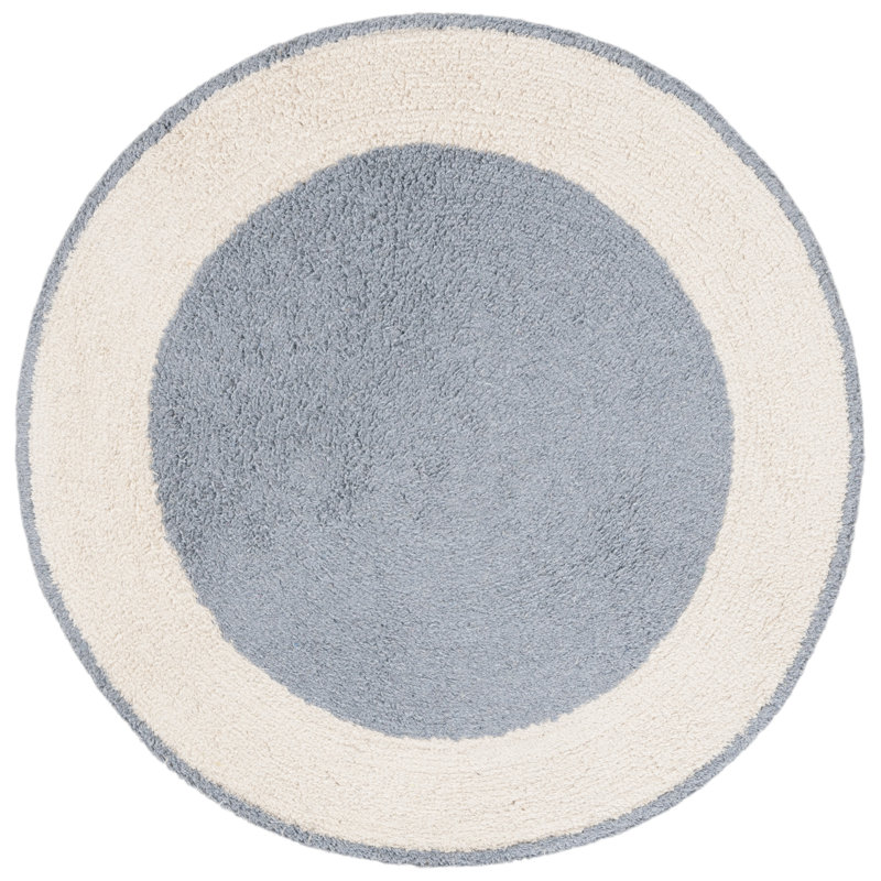 Tapis ivoire / bleu Easy Care 220, Rond 4 pi