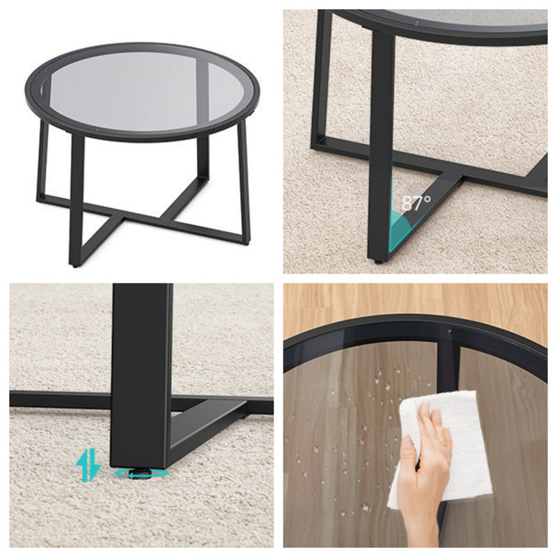 Table basse, Noir, Gris