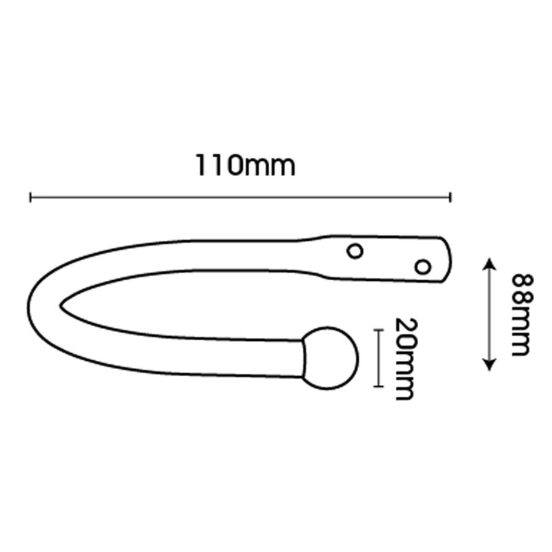 11cm Curtain Holdback, Chrome