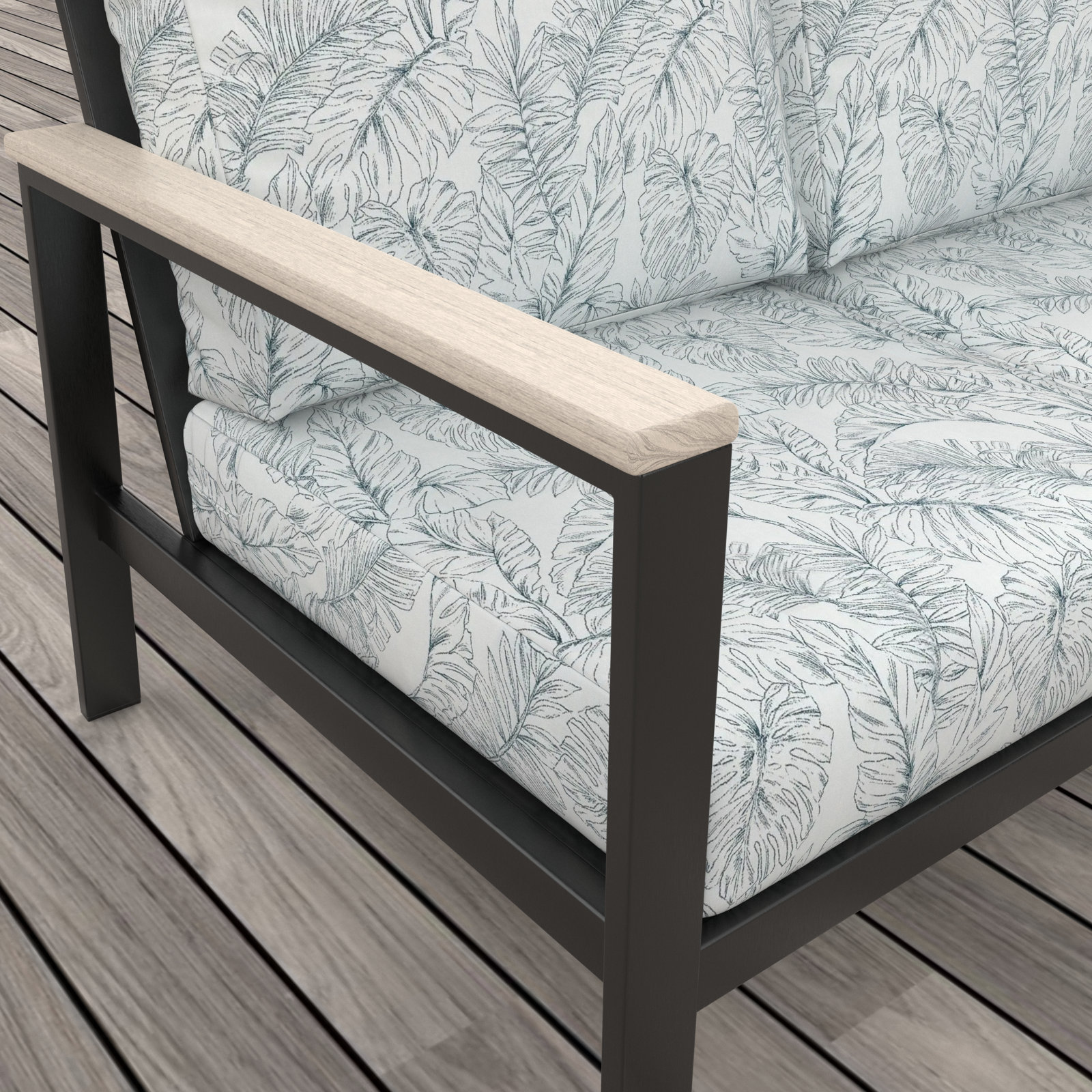 Townsend 80" Sunbrella® Patio Sofa, Sunbrella® Calm Laurel, Yes, Seashell