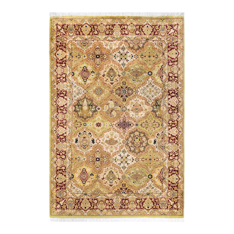 Classic One-of-a-Kind 4'2" X 6'4" Hand Knotted Area Rug