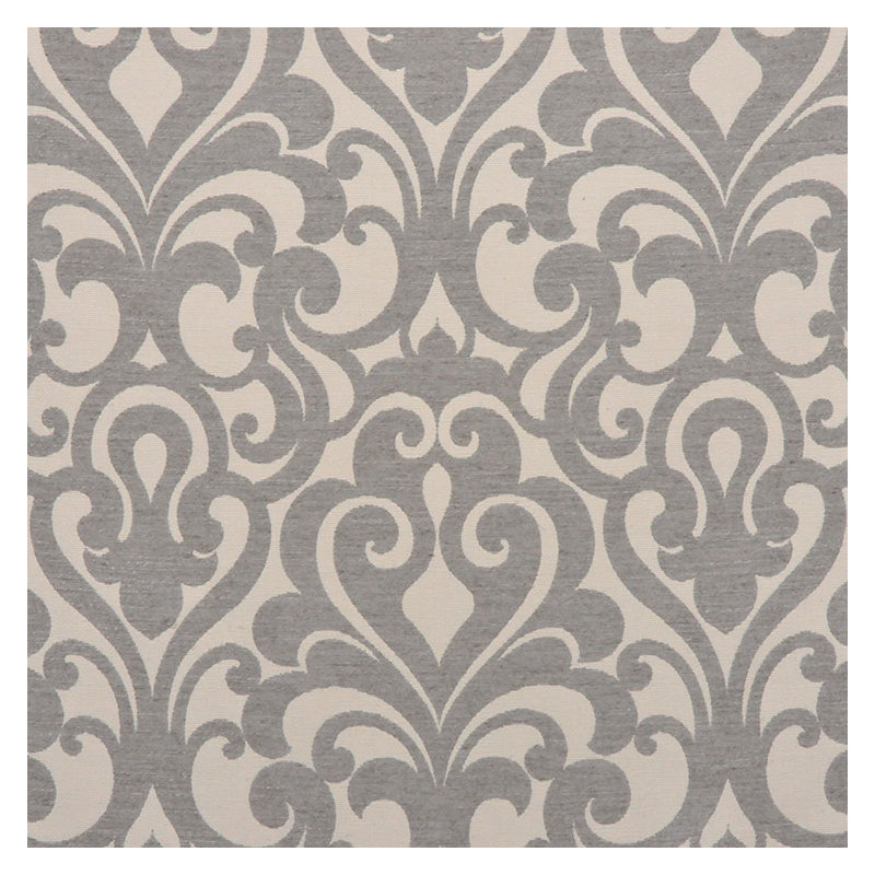 Allure Damask Fabric, Gray