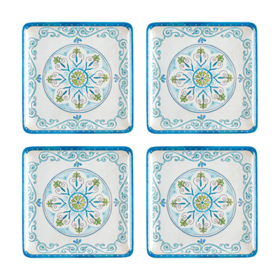 12-Piece Jewel Medallion 5 7/8" Melamine Plate