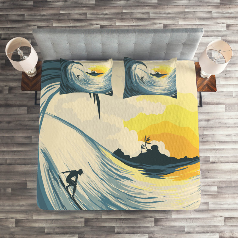Hypnotic Coastal Polyester Coverlet