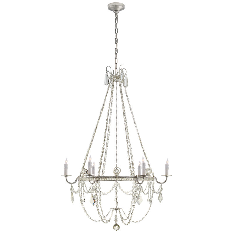 J. Randall Powers Sharon Medium Chandelier, Burnished Silver Leaf