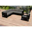 Avion 6 Piece Sectional Set - Black-376409132-387827688