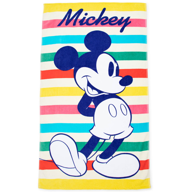 Disney Mickey 'Cute Mickey' 86cm x 162cm 100% Large Cotton Beach Towel