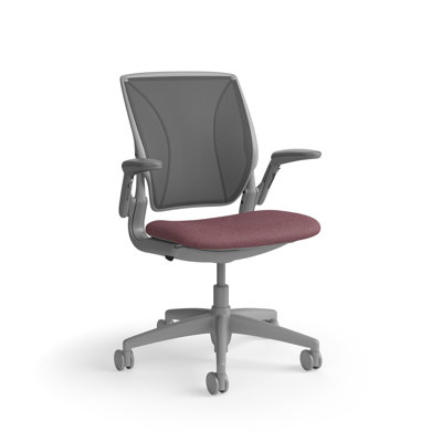 World LM, Black Ergonomic Task Chair with Poppy Seed Backrest, and Light Brown Autumn Upholstered Seat