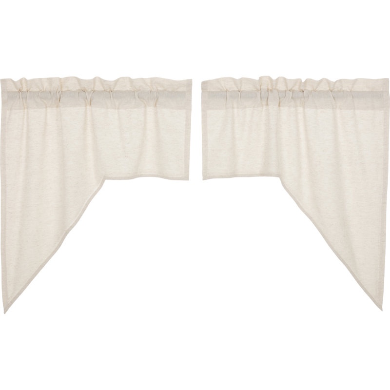 RuckeR Cotton Blend Swag Window Valance, Natural Cream