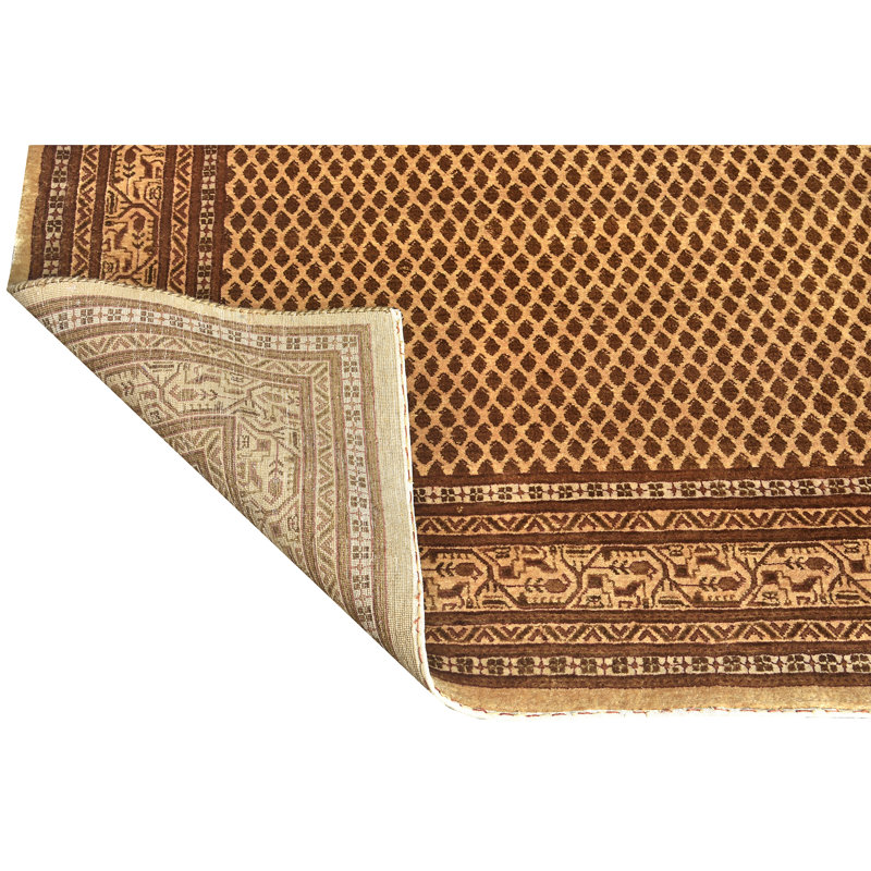 Tapis beige clair de haute qualité noué à la main
