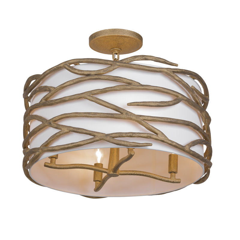 Dakota Fields Jasi - 4 Lights Semi Flush In Ashen Gold