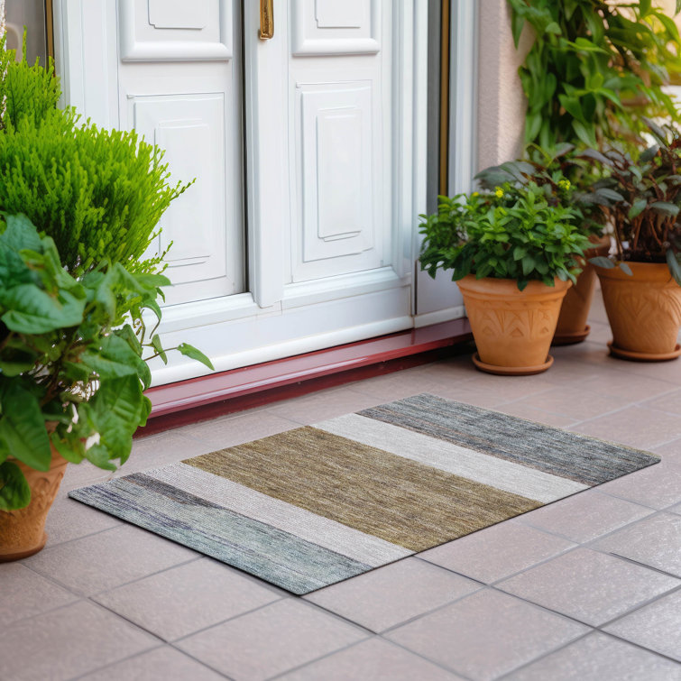 Machine Washable Indoor/Outdoor Claudian ACN1624 Mocha Rug