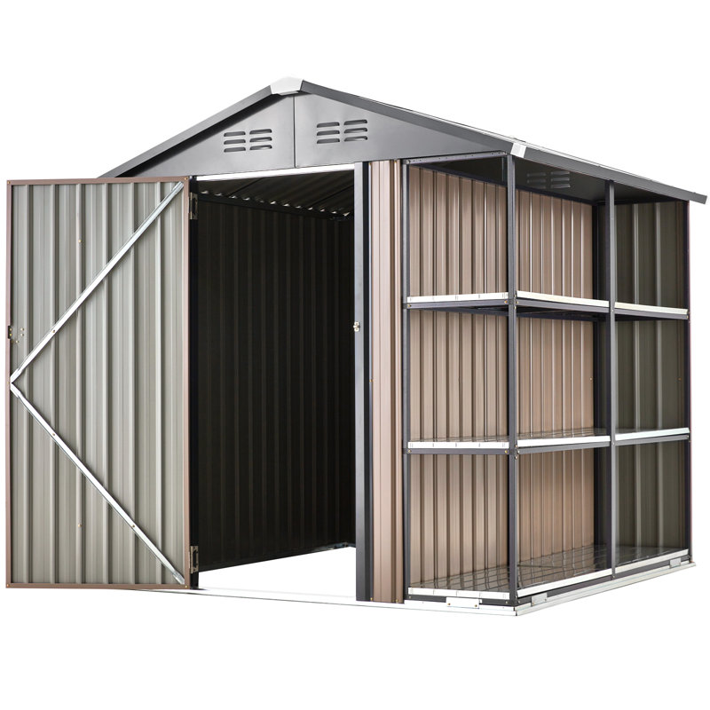6 ft. W x 6 ft. D Metal Storage Shed