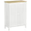 Armoire de rangement spacieuse à deux portes avec 2 tablettes réglables, parfaite pour organiser et décorer n'importe quelle pièce
