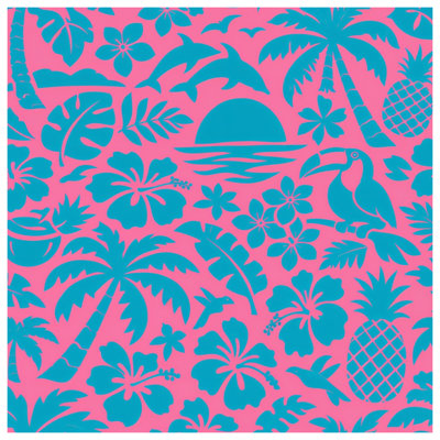 Tapis de bain Tropical Hawaiian