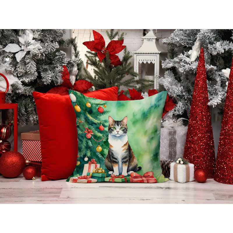 Coussin Cat, Carré 14 po, Manx