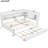 Daybed With Storage, , And Led In Full Size White - Provide A Convenient Sleeping Option Trundle, Size, Modern-296880073