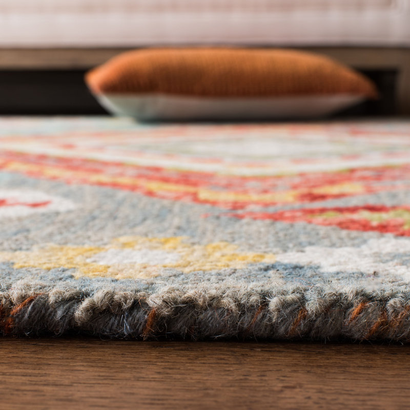 Tapis en laine touffeté à la main Vahakn, Rond 7 pi