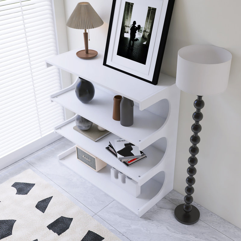Étagère à livres 4 niveaux 36 po x P 15 po x H 36 po, Blanc