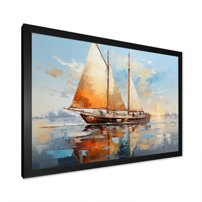 Bateau minimalisme régate I - décoration murale bateau