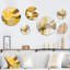 Mustard Yellow Retro I - Abstract Liquid Ink Metal Wall Décor