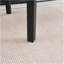 Table basse rectangulaire moderne en verre noir