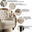 Chaise d'appoint rembourrée avec coussin moelleux Mid-Century