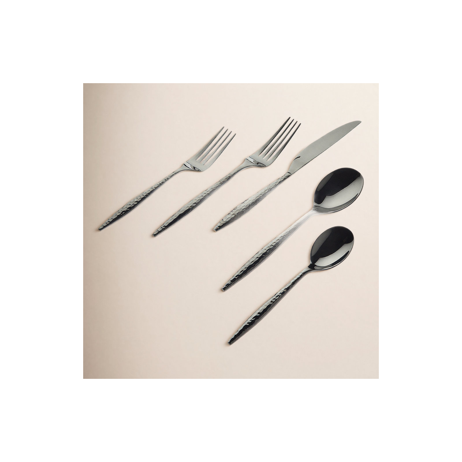 Avellino 20 Piece 18/10 Stainless Steel Flatware Set, Service for 4, Graphite
