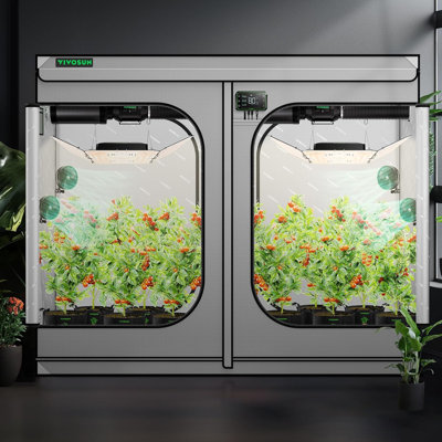 Gray Mylar Grow Tent for Hydroponic Plants