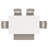 Damonee Dining Table And 4 Chairs And Bench (Set Of 6)