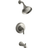 Bancroft® Rite-Temp® Bath and Shower Trim with Metal Lever Handle, NPT Spout and 2.5 Gpm Showerhead