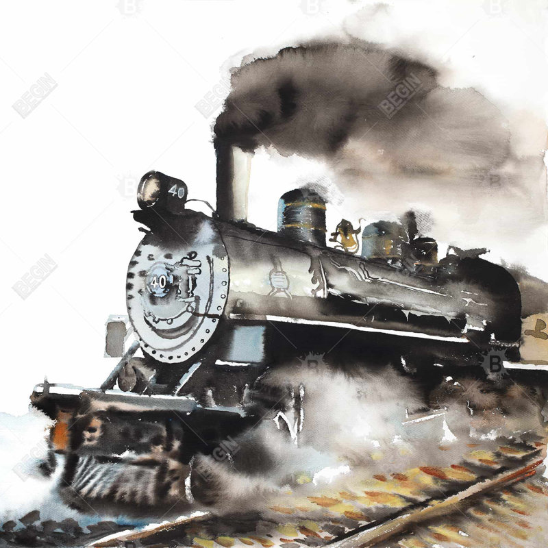 «Vintage Steam Train» sur toile