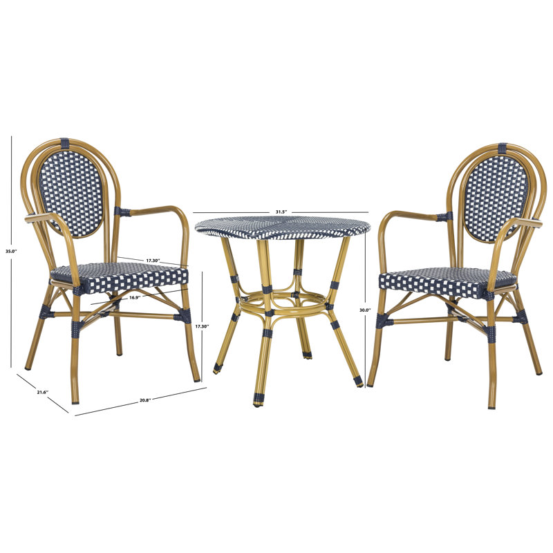 Ensemble bistro 31,5 po Bohden, Bleu
