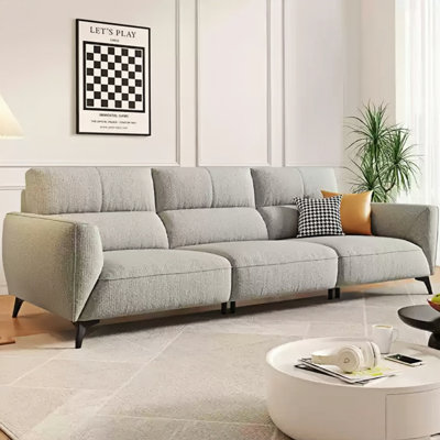 Simple 3 - Seater High - Back Straight Sofa