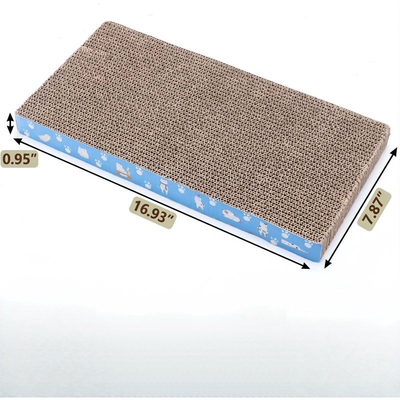 Grattoir 5-en-1 en carton, grattoir réversible et durable recyclable pour le repos, le broyage des griffes et le jeu