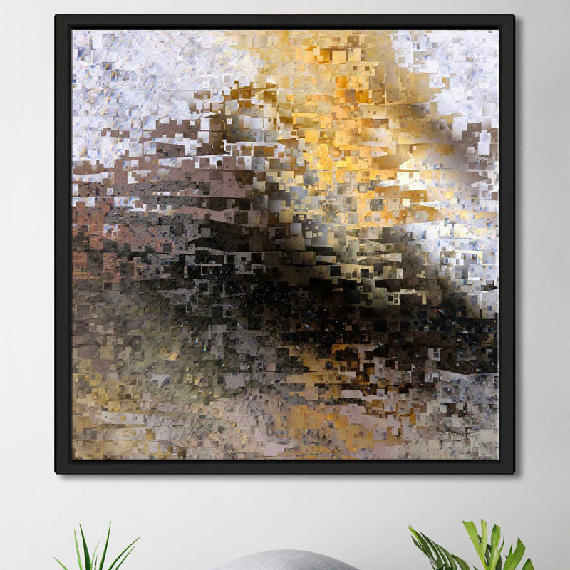 «Matthew 5: 4 Comforted» par Mark Lawrence, H 27,5 po x l 27,5 po x P 2 po, Cadre flottant noir