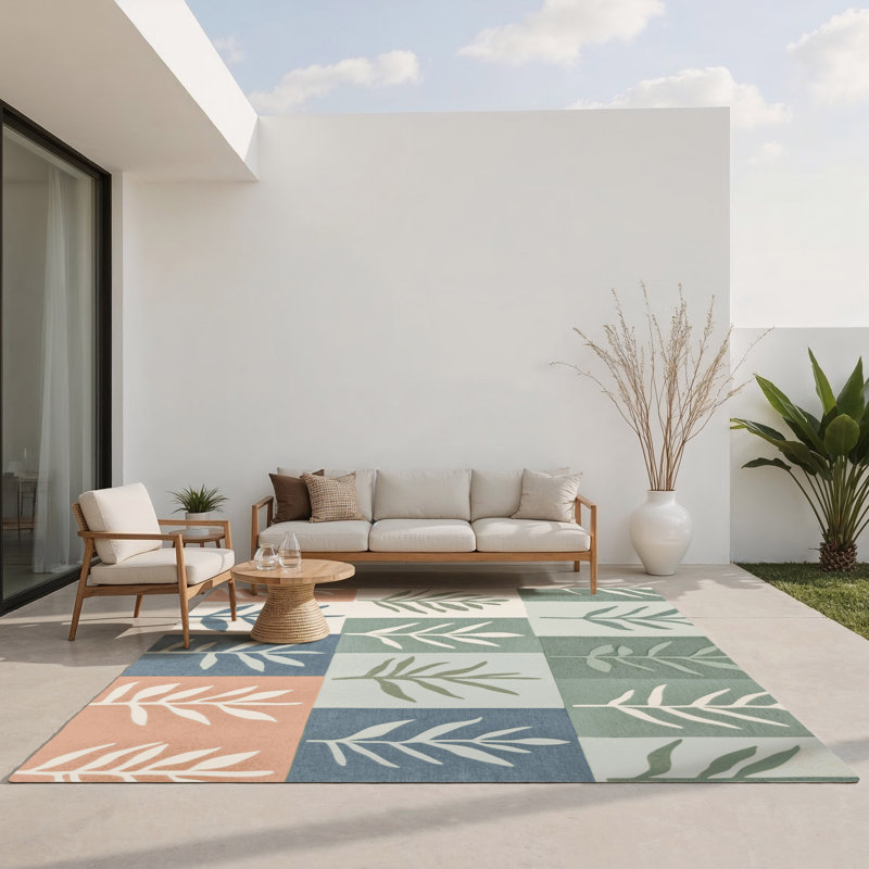Tapis intérieur et extérieur Garden Melody, Rectangle 1 pi 6 po x 2 pi 6 po