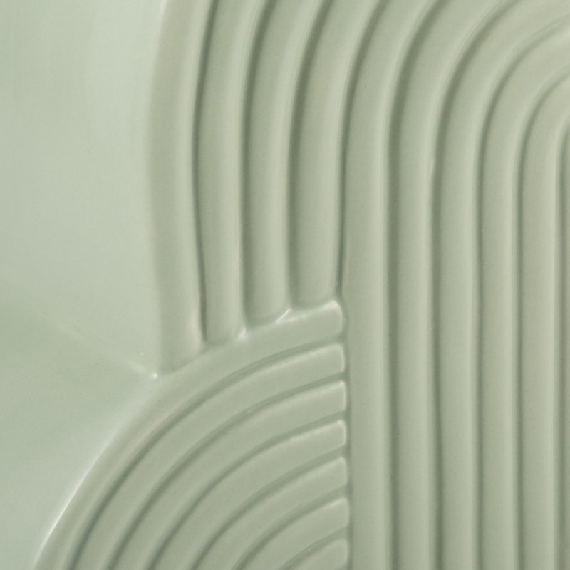 Green Arch-Shaped Ceramic Bookends Set of 2