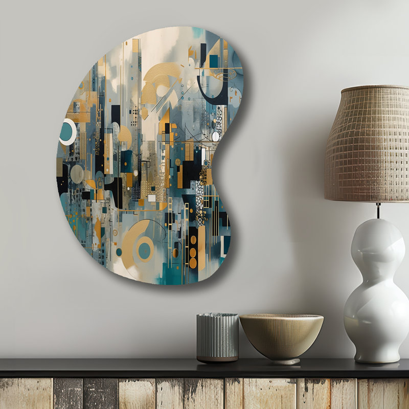 Transcendent Reality V - Asymmetric Abstract Landscape Art, reproduction de sculpture murale en métal de forme unique
