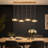 4-Light 40" W Dimmable Modern Linear LED Pendant Light In Rose Gold Finish-1465659314